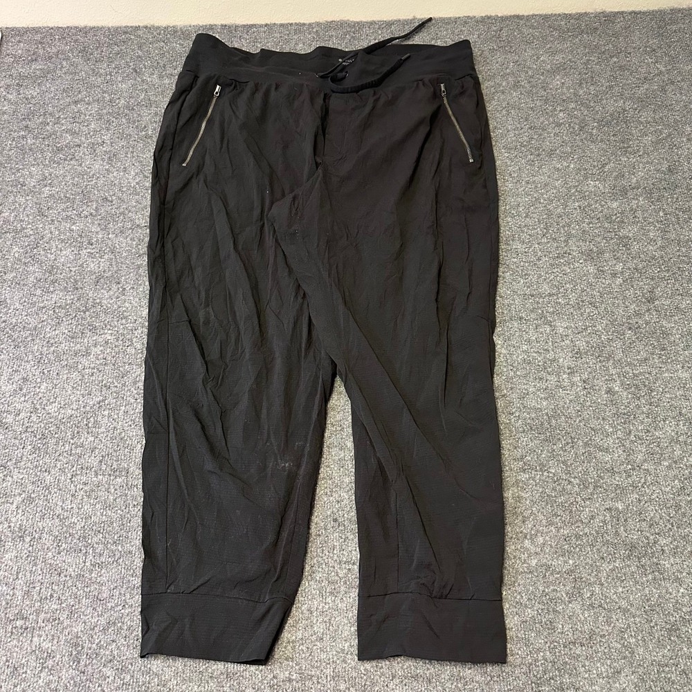 Athleta Joggers Womens Size 18 Black Trekkie North Hiking Pants Stretch Zippered